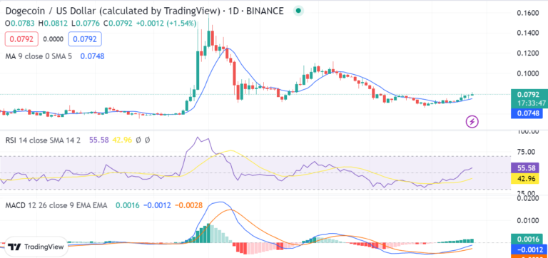 DOGE/USD 1-day chart